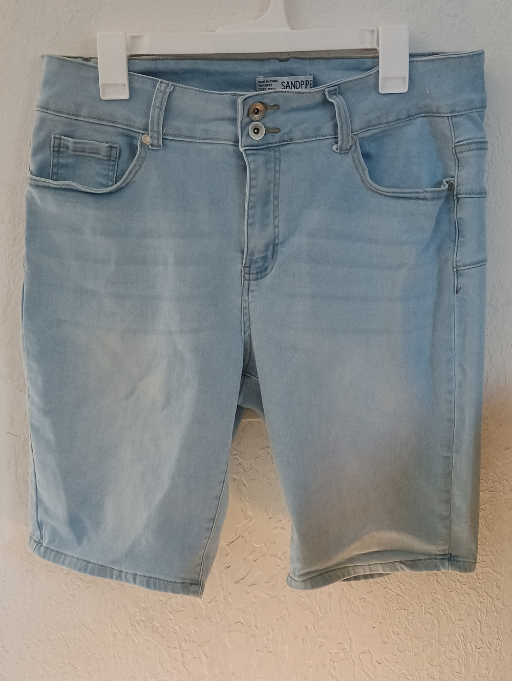 Sandpiper Light Blue Denim Bermuda Shorts